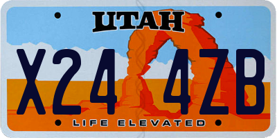 UT license plate X244ZB