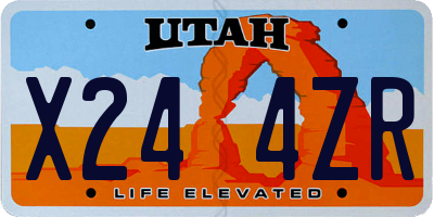 UT license plate X244ZR
