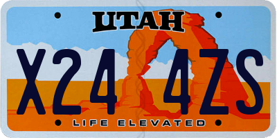 UT license plate X244ZS