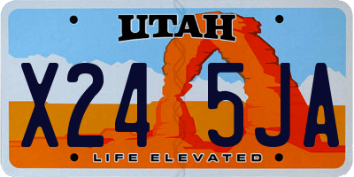 UT license plate X245JA