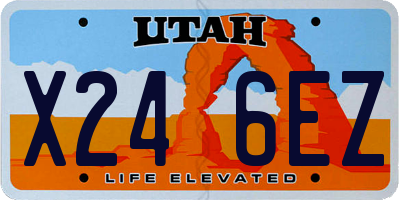 UT license plate X246EZ