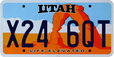 UT license plate X246QT