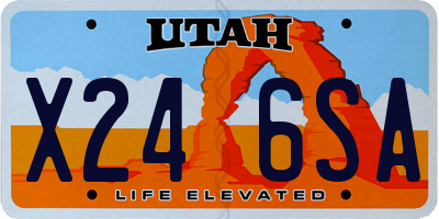 UT license plate X246SA