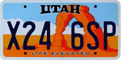 UT license plate X246SP