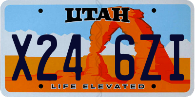 UT license plate X246ZI