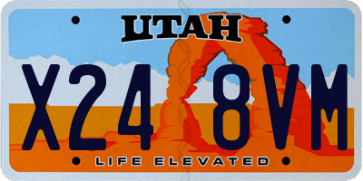 UT license plate X248VM