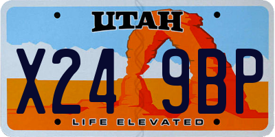 UT license plate X249BP