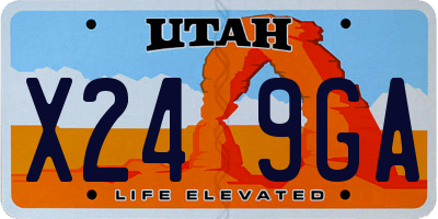 UT license plate X249GA