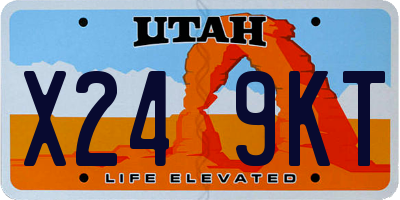 UT license plate X249KT
