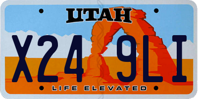UT license plate X249LI