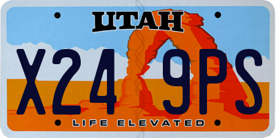 UT license plate X249PS
