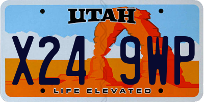 UT license plate X249WP