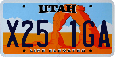 UT license plate X251GA