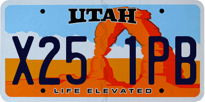 UT license plate X251PB