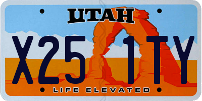 UT license plate X251TY