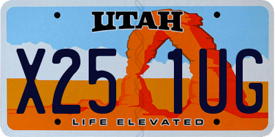 UT license plate X251UG