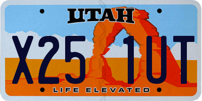 UT license plate X251UT