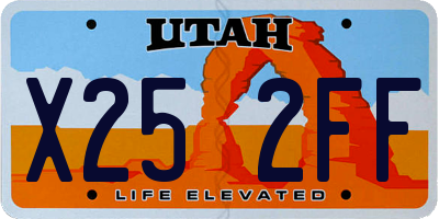 UT license plate X252FF