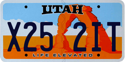 UT license plate X252IT
