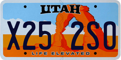 UT license plate X252SO