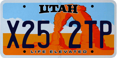 UT license plate X252TP