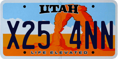 UT license plate X254NN