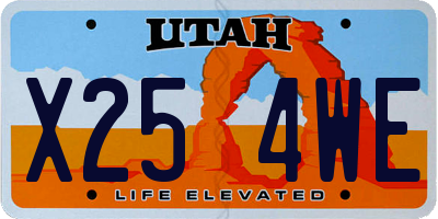 UT license plate X254WE