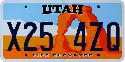UT license plate X254ZQ