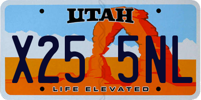 UT license plate X255NL