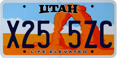 UT license plate X255ZC
