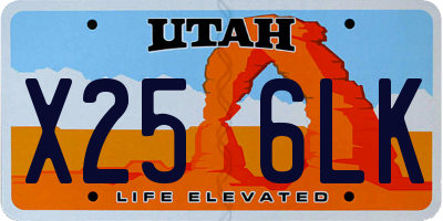 UT license plate X256LK