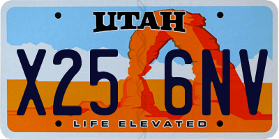 UT license plate X256NV