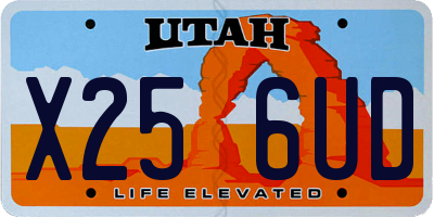 UT license plate X256UD
