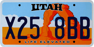 UT license plate X258BB