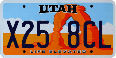 UT license plate X258CL