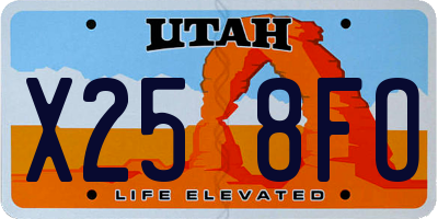 UT license plate X258FO