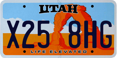 UT license plate X258HG