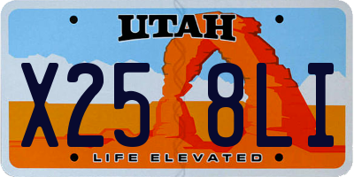 UT license plate X258LI
