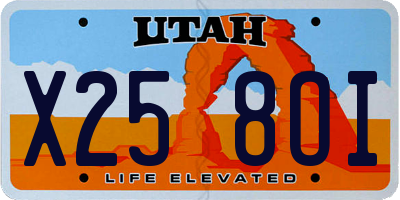 UT license plate X258OI