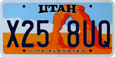 UT license plate X258UQ