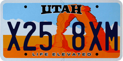 UT license plate X258XM