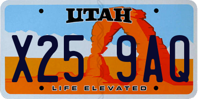 UT license plate X259AQ