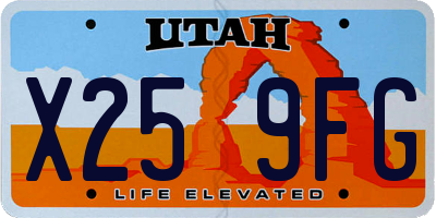 UT license plate X259FG