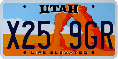 UT license plate X259GR