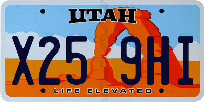 UT license plate X259HI