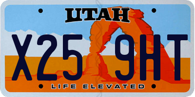 UT license plate X259HT