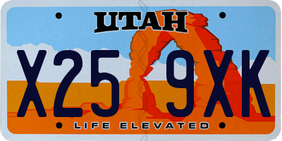 UT license plate X259XK