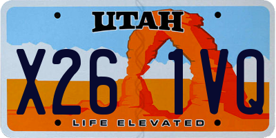 UT license plate X261VQ