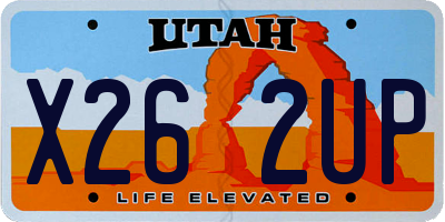 UT license plate X262UP