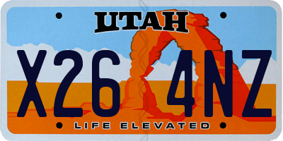 UT license plate X264NZ
